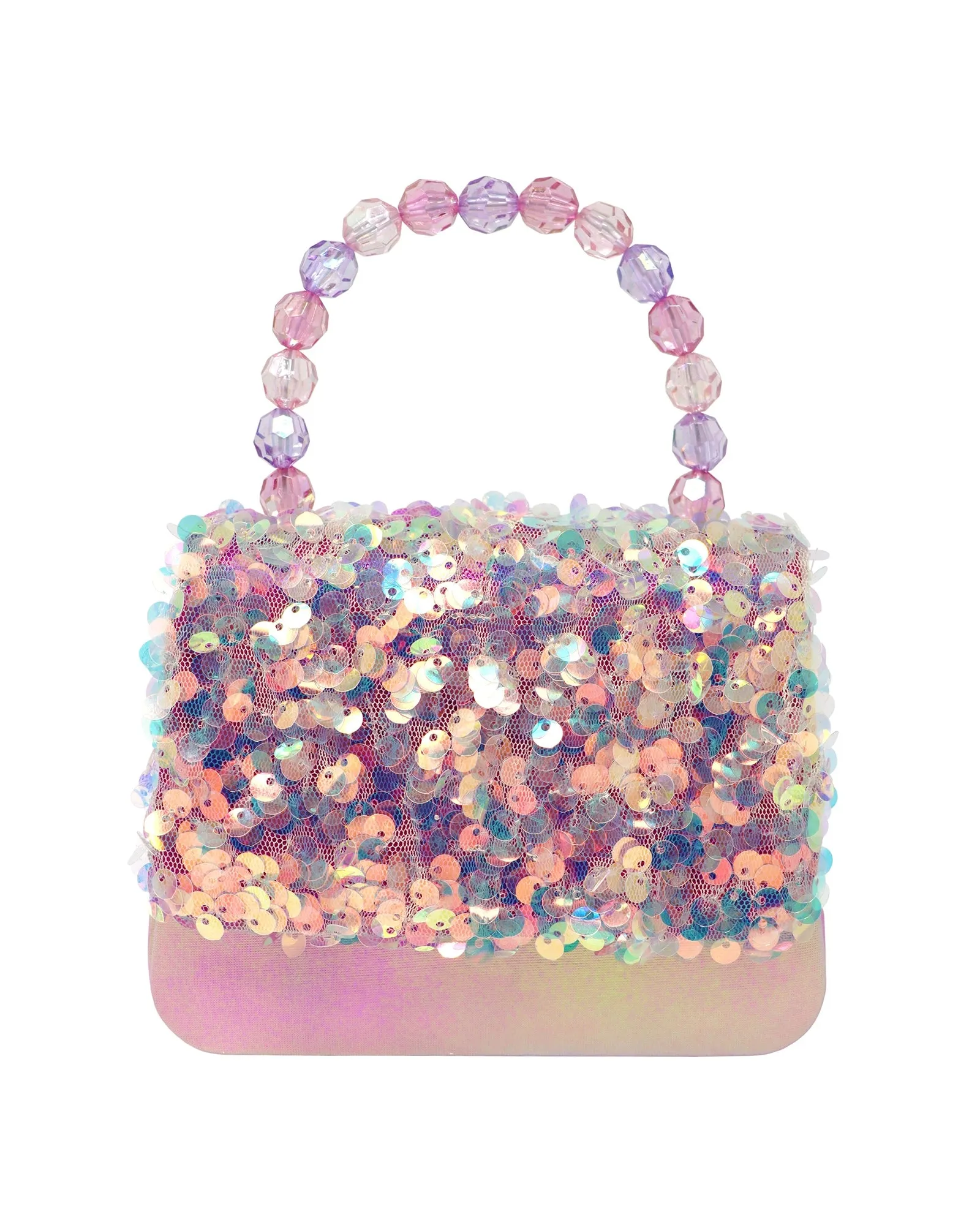 Pink Poppy Sequin Handbag