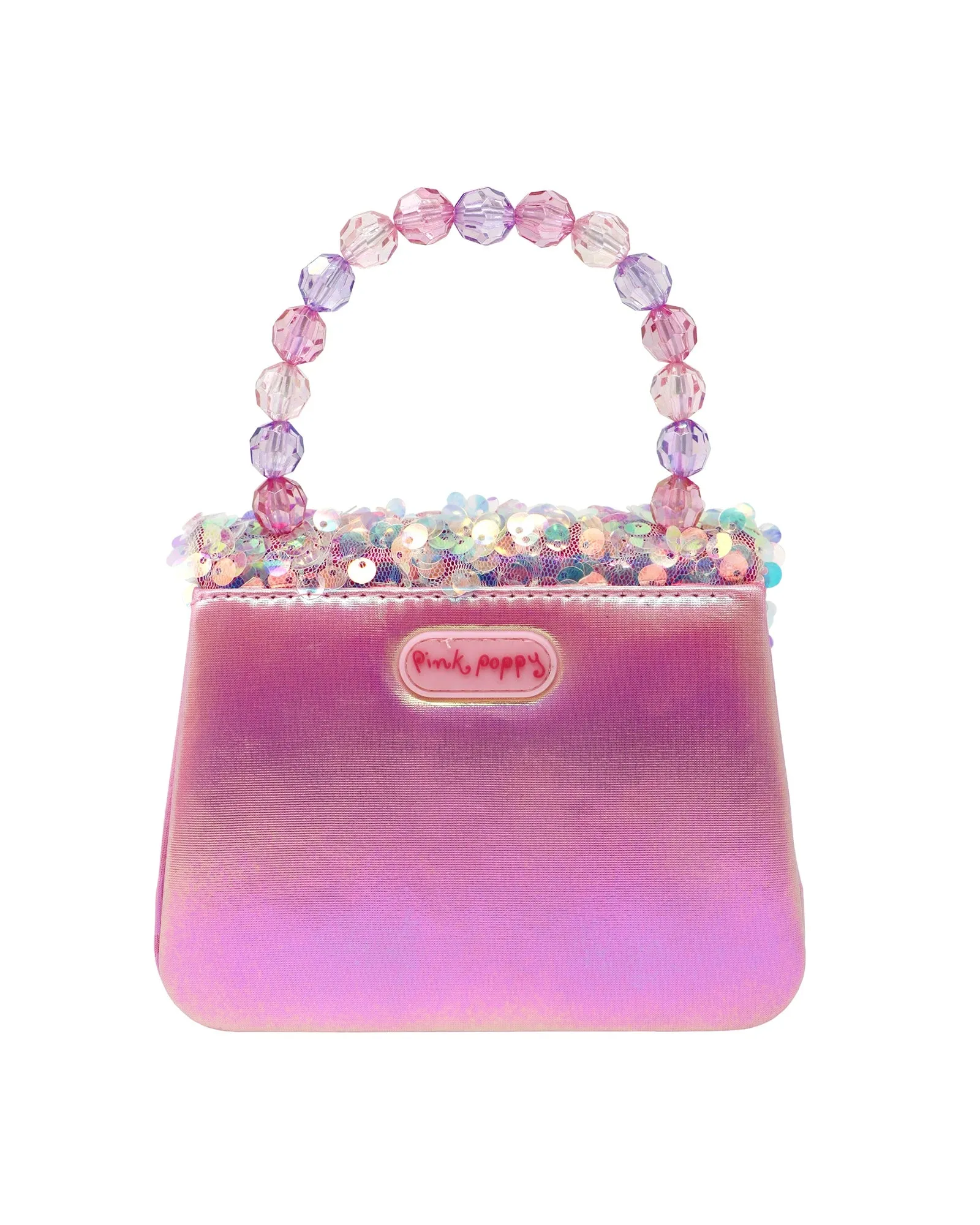 Pink Poppy Sequin Handbag