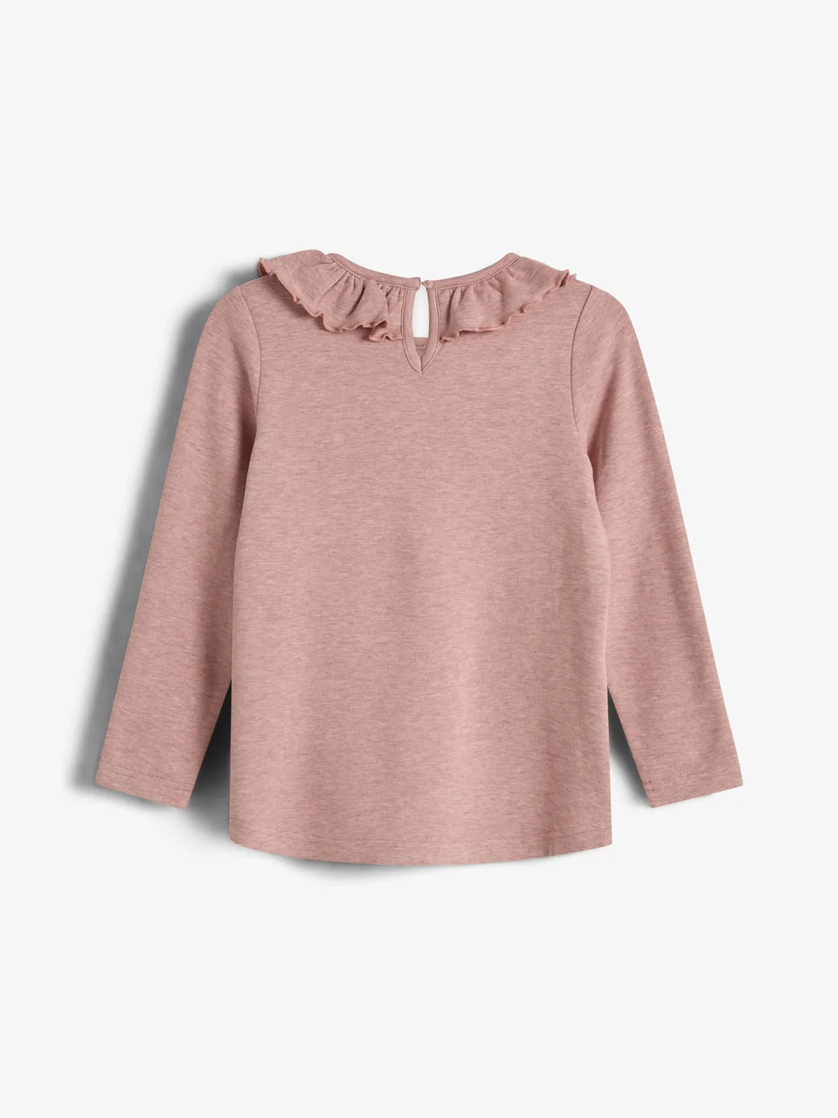 Plush Jersey Pierrot Collar Blouse - Kids - Dusty Rose Melange