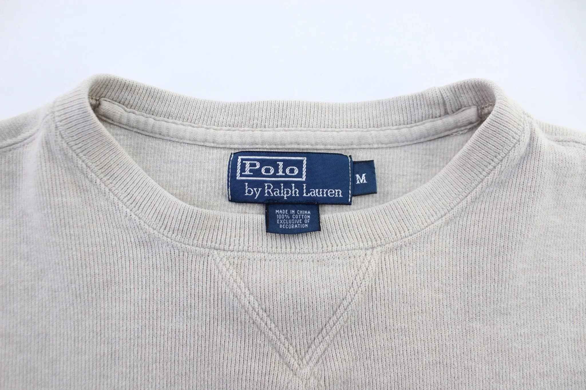 Polo by Ralph Lauren Embroidered Logo Light Beige Sweater