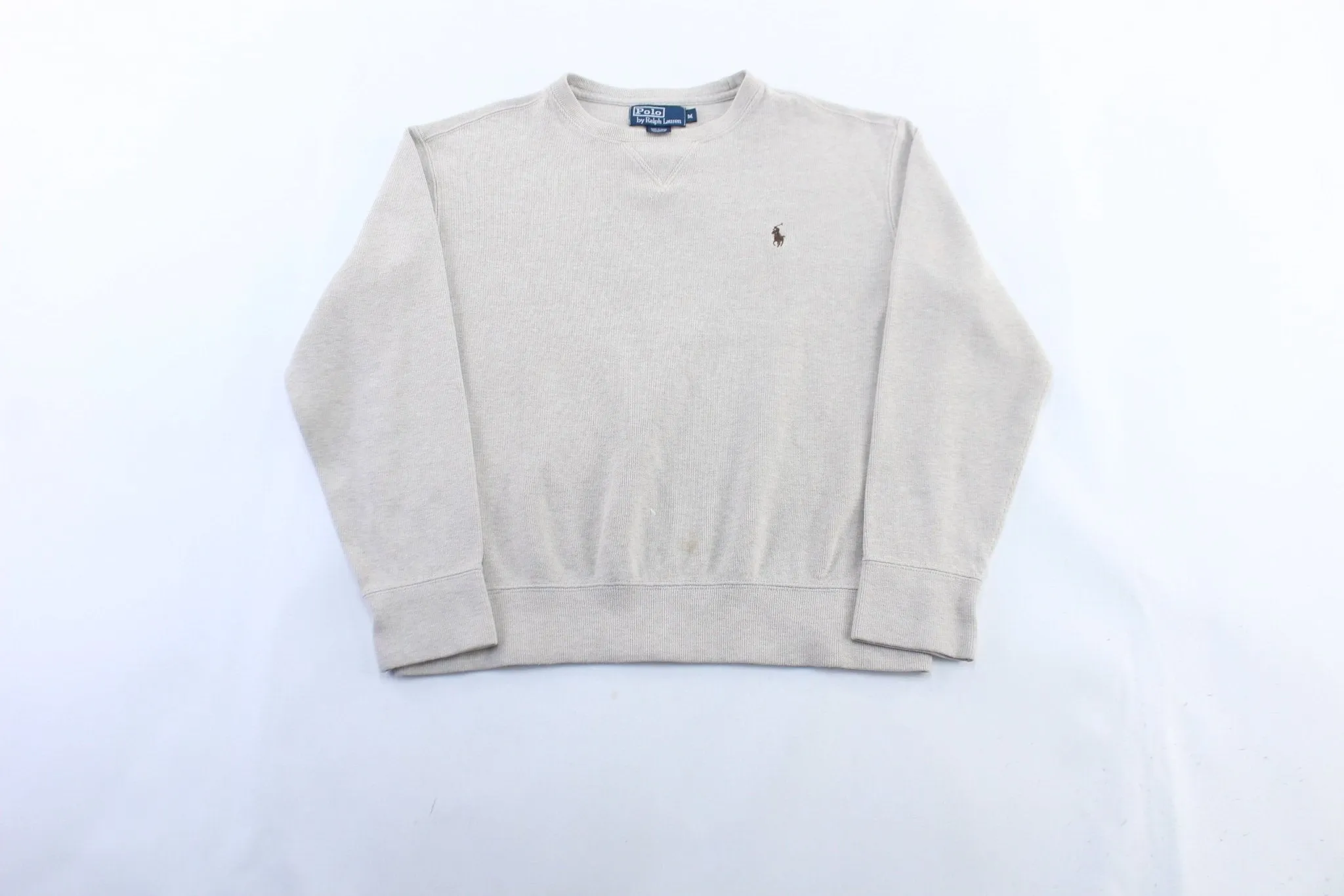 Polo by Ralph Lauren Embroidered Logo Light Beige Sweater