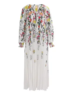 Pre Order:  Floral Pleated Lantern Sleeve Dress