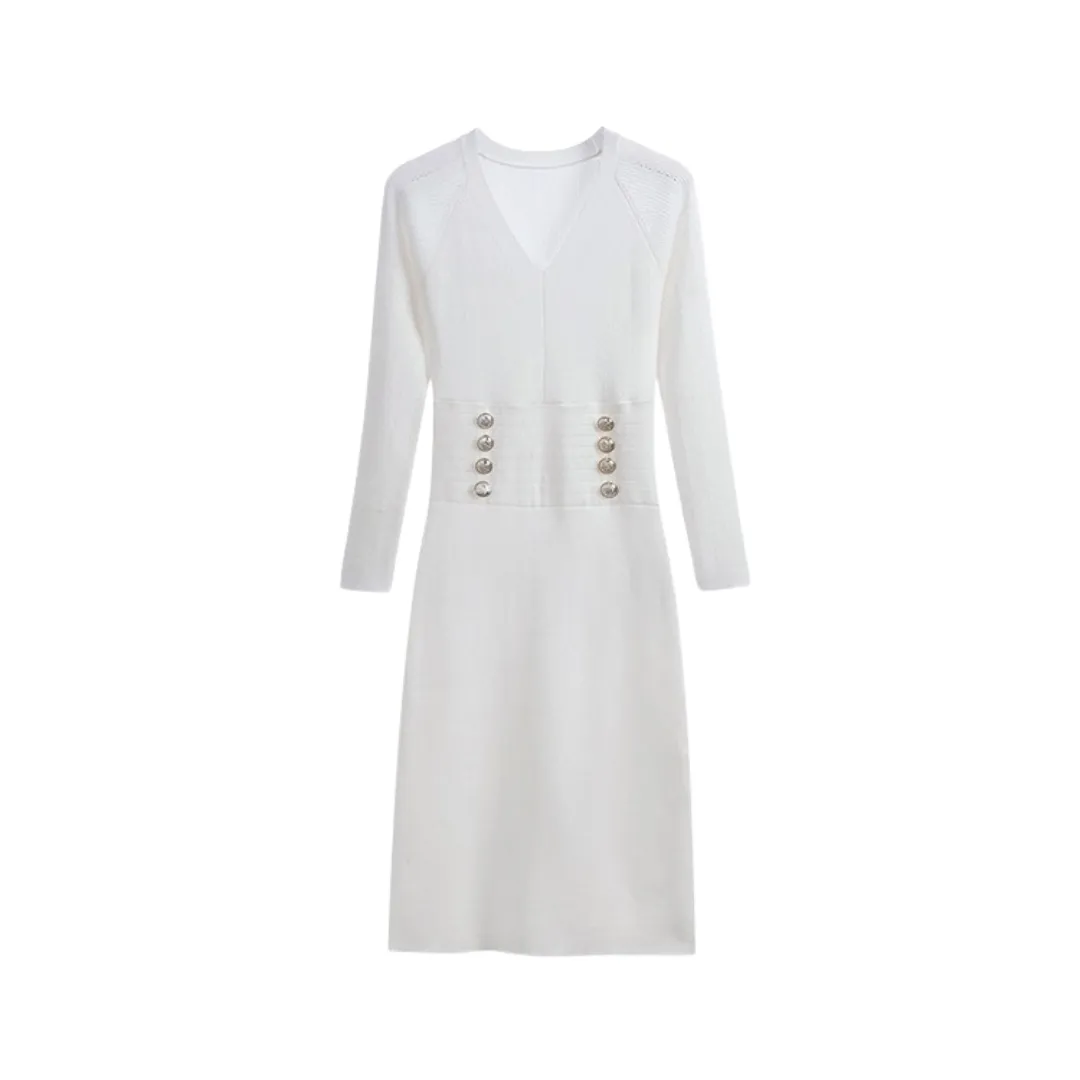 Pre Order:  Hollow Ice Silk Hip Wrapped Knitted Dress