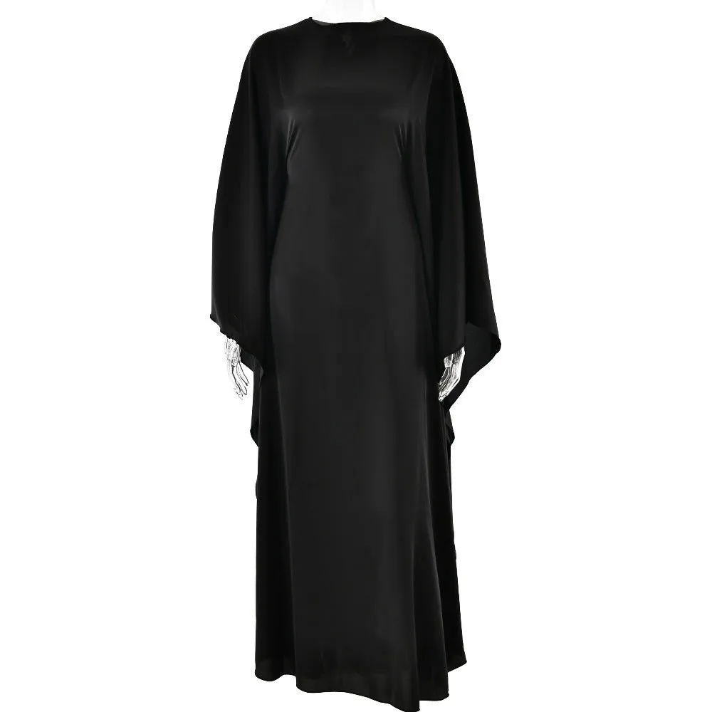 Pre Order:  Satin Bat Sleeve Loose Fit Maxi Dress