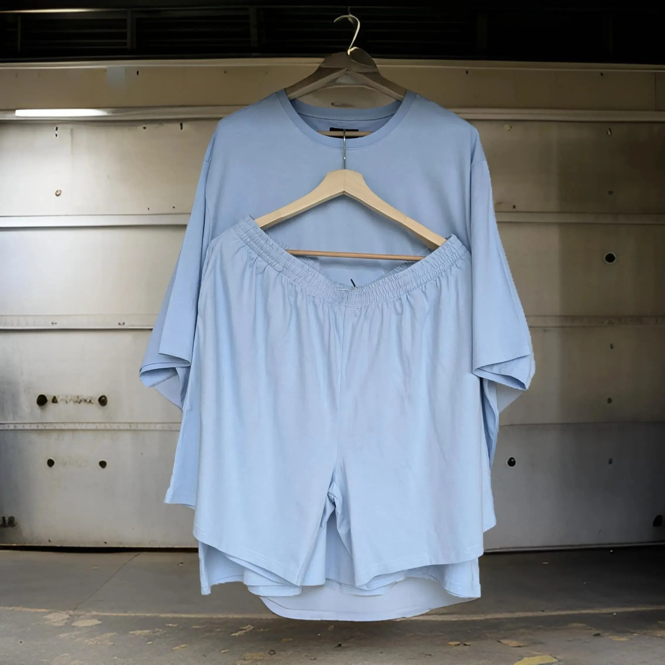 Premium Sky Blue Co-ords Set (Cotton)