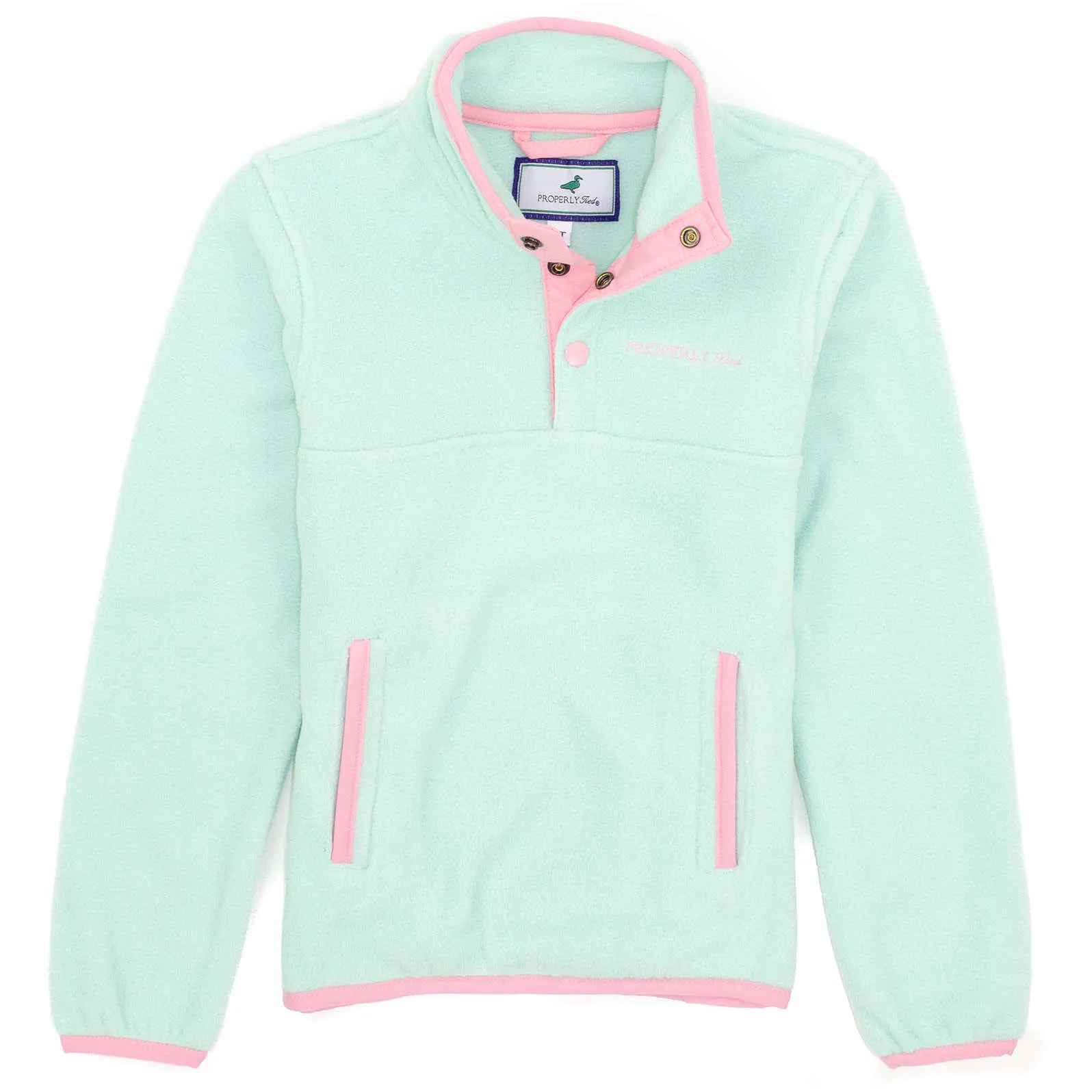 Properly Tied Girls Luna Pullover | Beach Glass