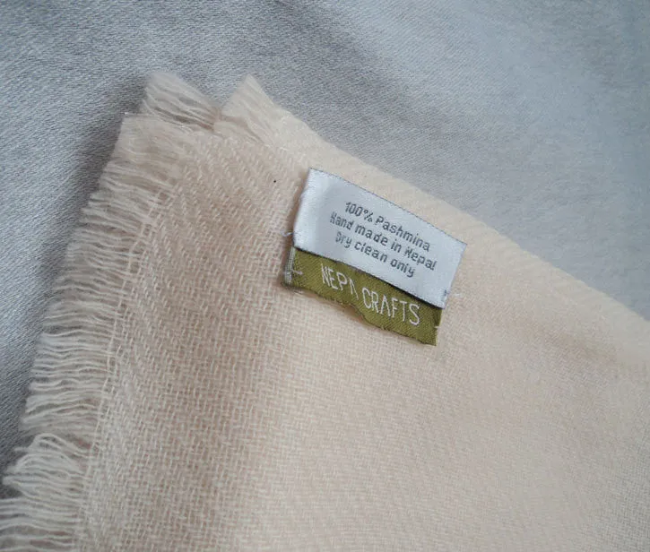 Pure Pashmina Shawl Cream