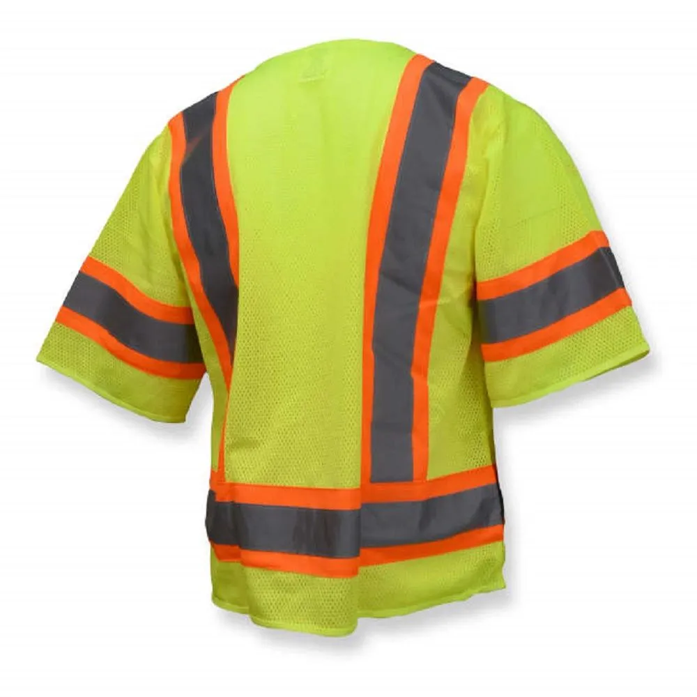 Radians SV22-3ZGM Economy Type R Class 3, Two-Tone Trim Safety Vest, Hi-Vis Green, 1 Each