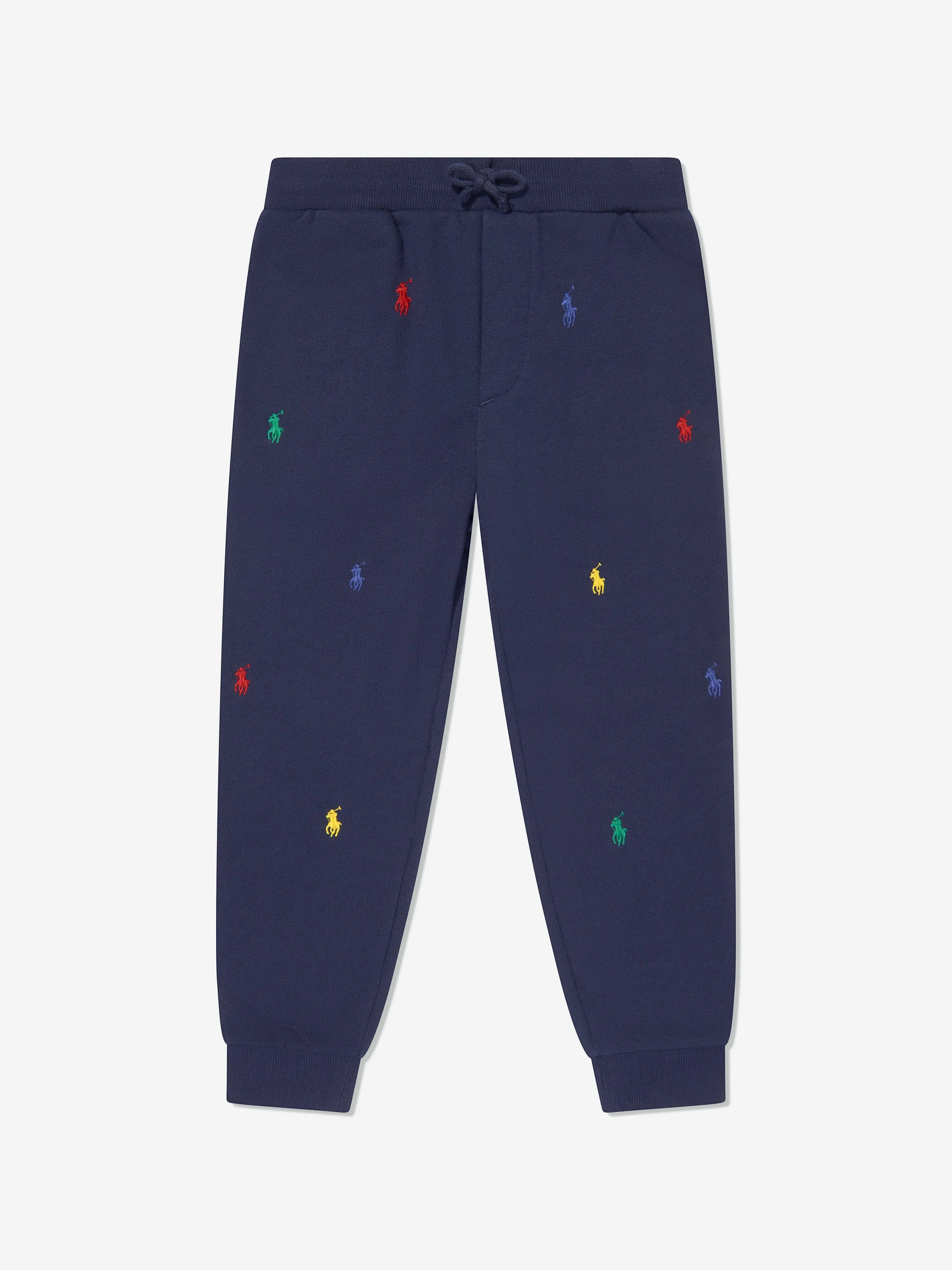 Ralph Lauren Boys Multi Logo Joggers in Navy