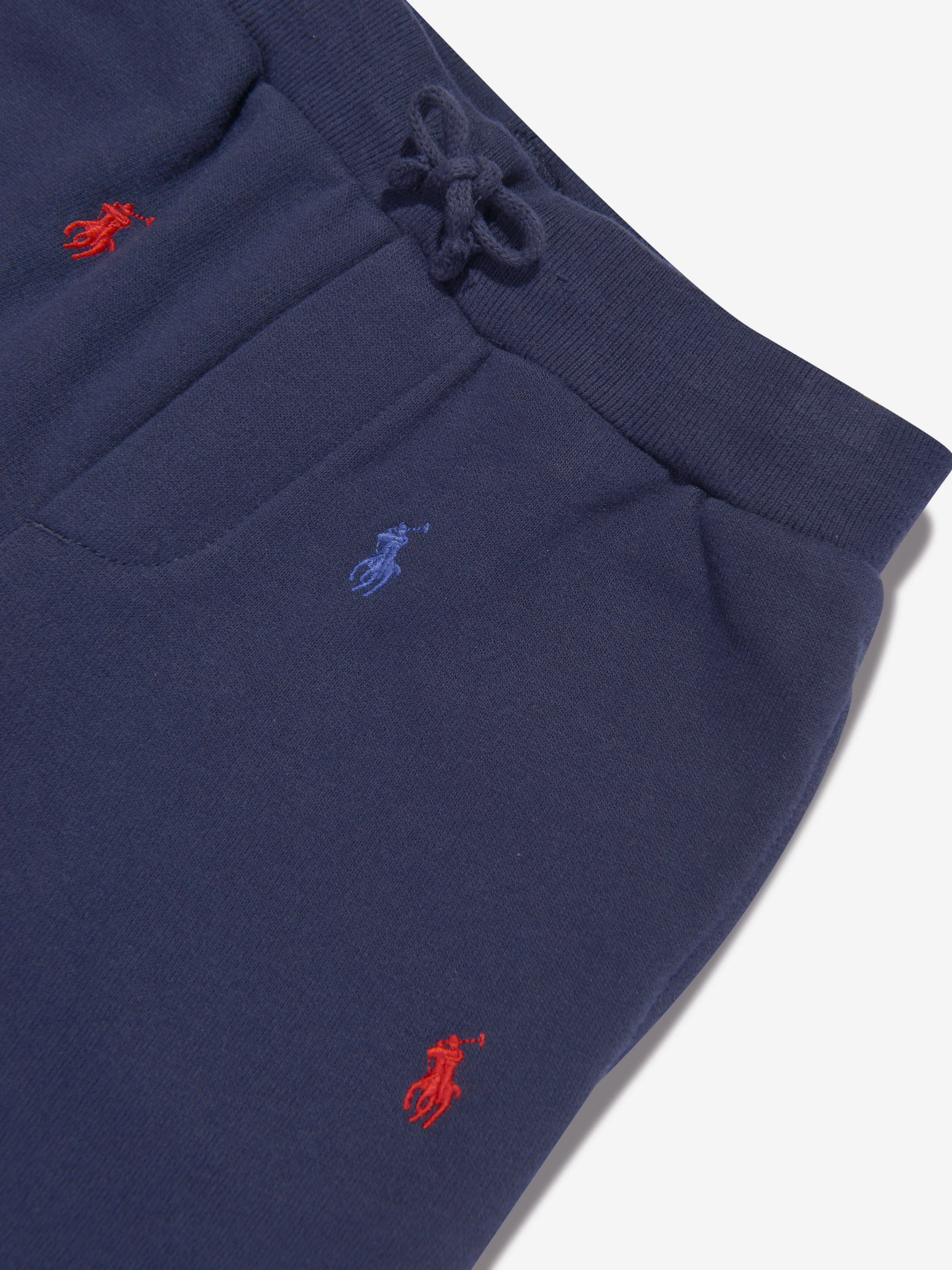 Ralph Lauren Boys Multi Logo Joggers in Navy