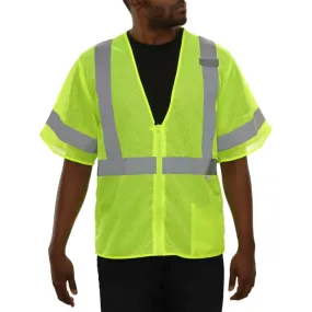 Reflective Apparel® Hi-Vis Economy Mesh Safety Zip Vest - ANSI Class 3 - 583ET