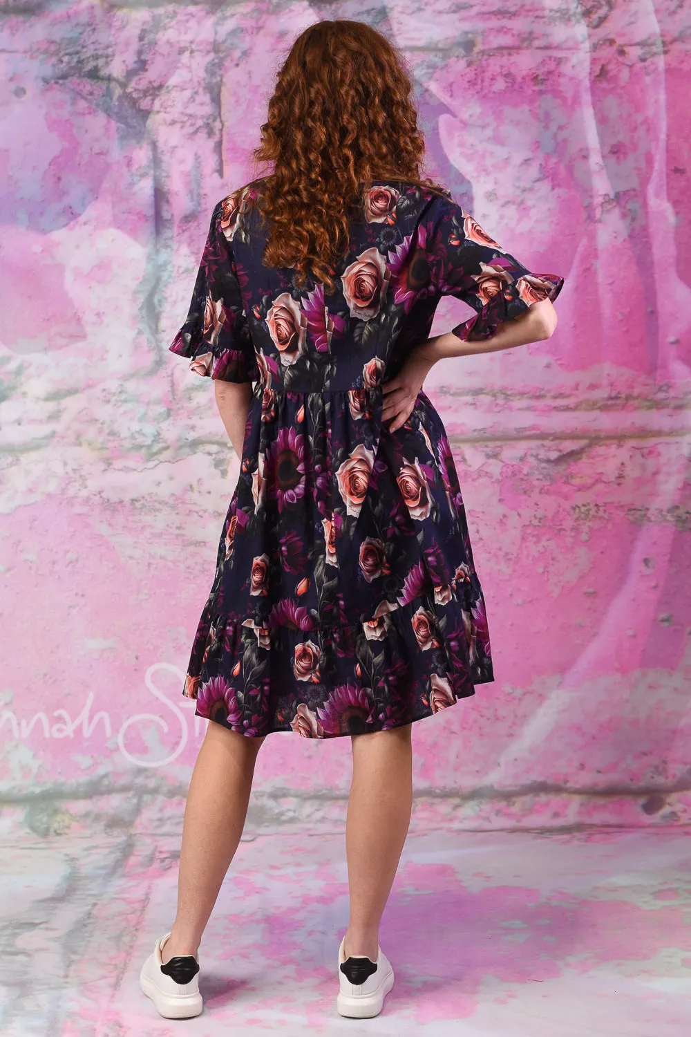 Saski Tina Dress - Purple Sunflower