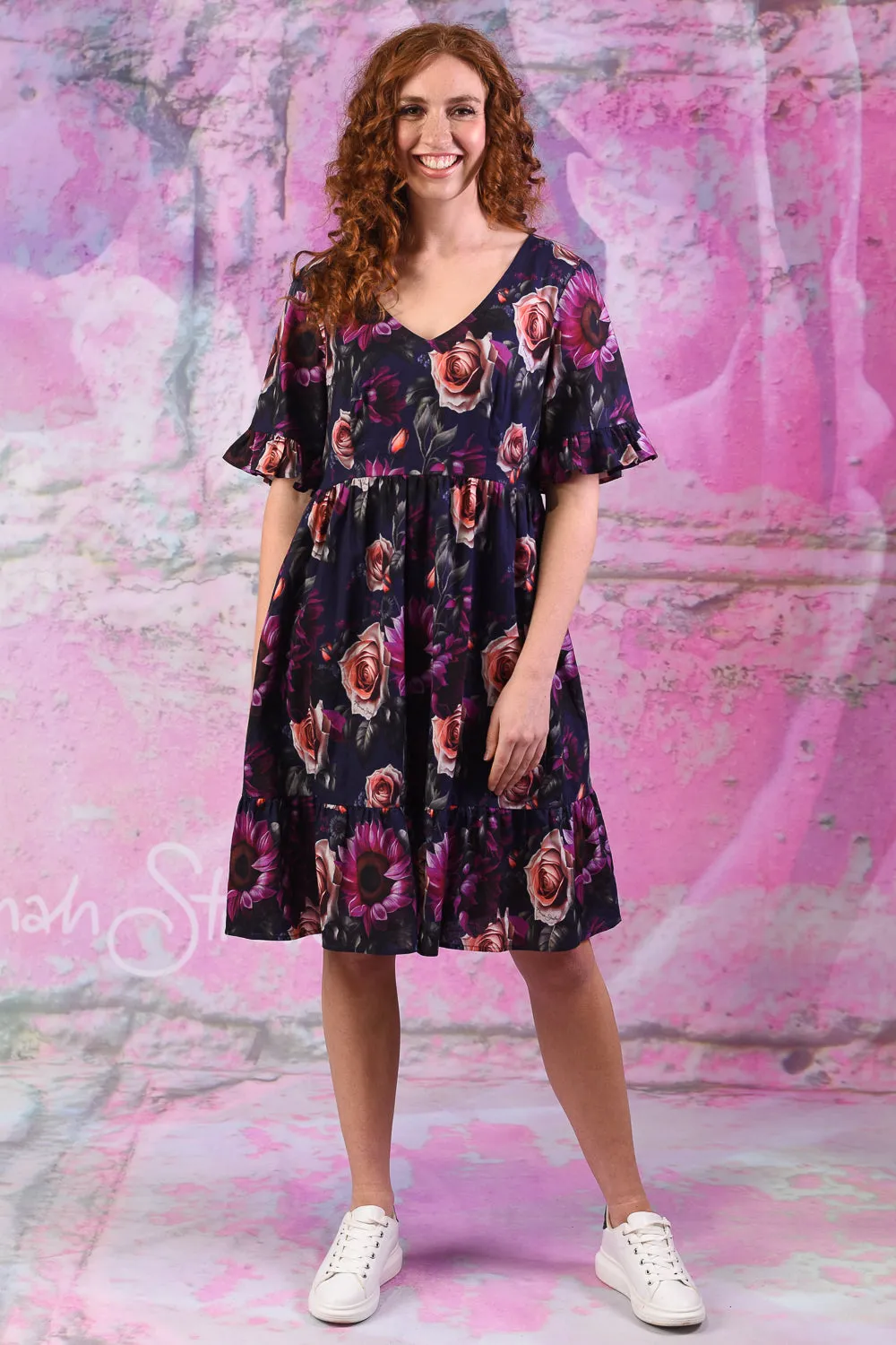 Saski Tina Dress - Purple Sunflower