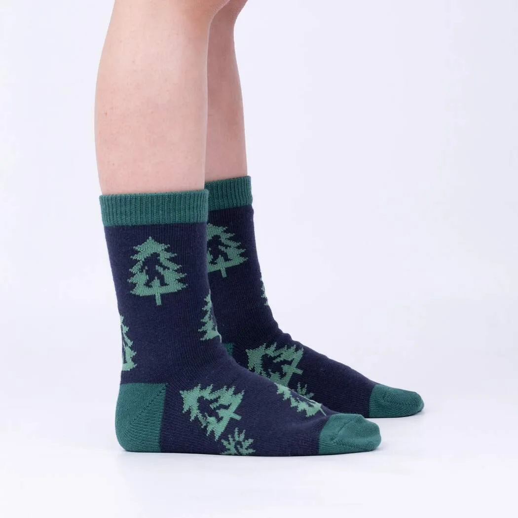 Sasquatch Campout Kids Crew Socks - 3 Pack