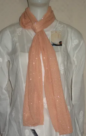 Scarf 2271 Peach Jersey Dupatta Chunni Shawl Shieno