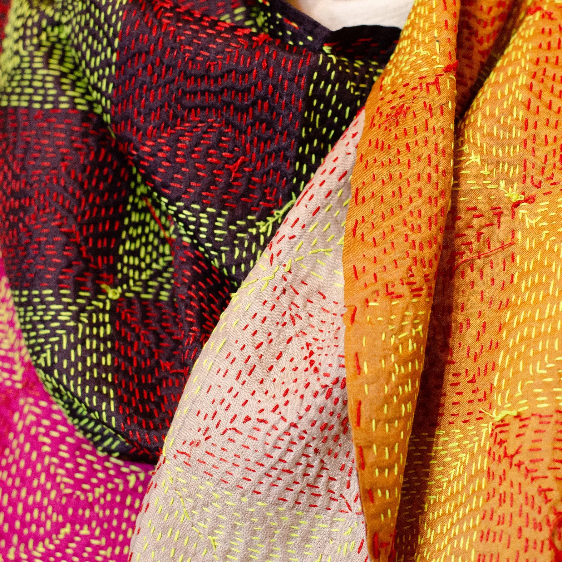 Silk Kantha Stole | Stella