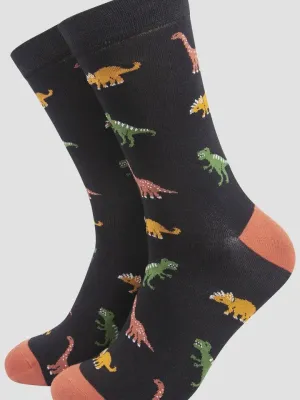 Sock Talk Bamboo Socks Sausage Dinosaur (MENS)