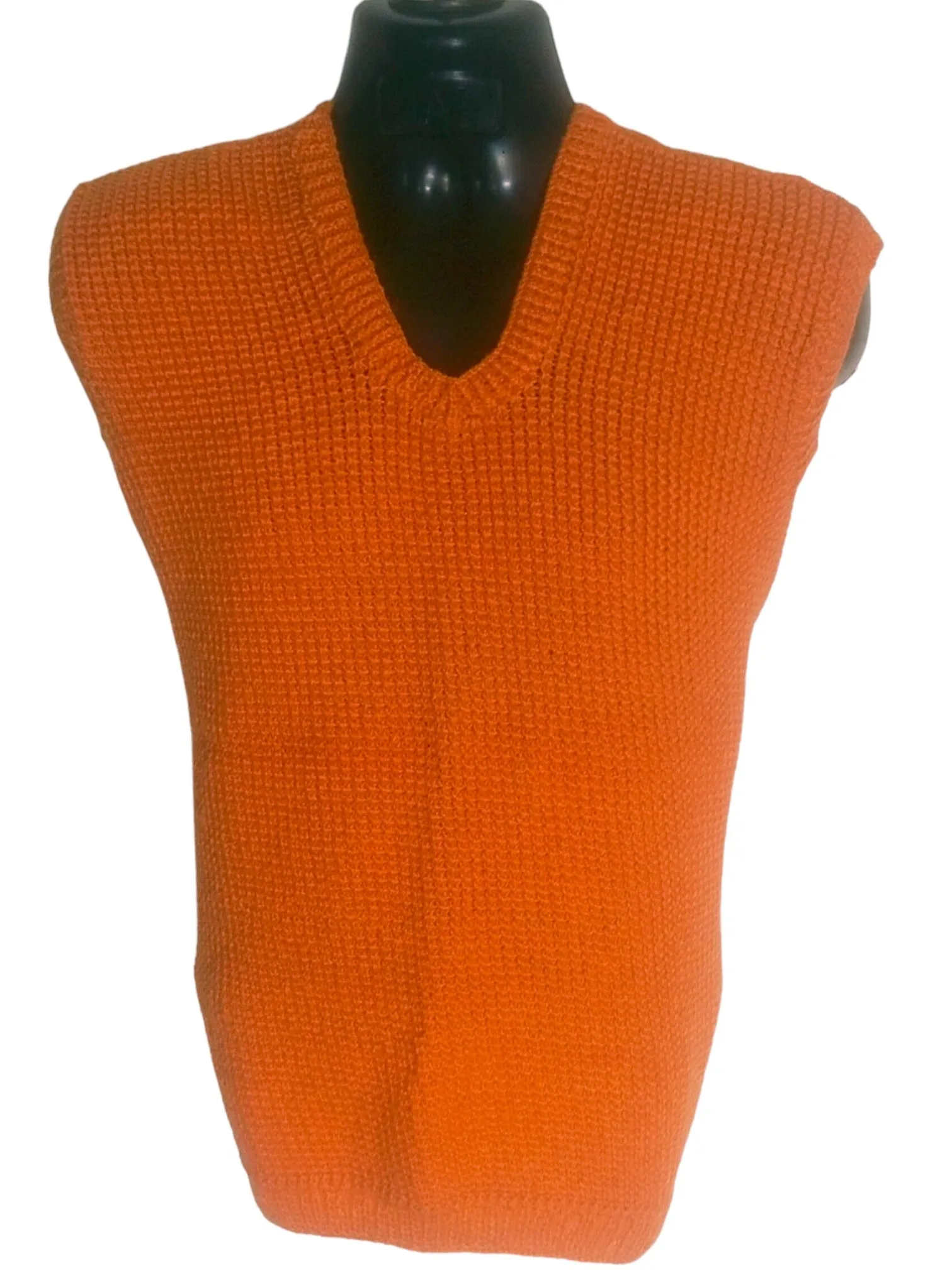 Stylish Look With Honey Yellow Handmade Knitted Half Pullover For Men