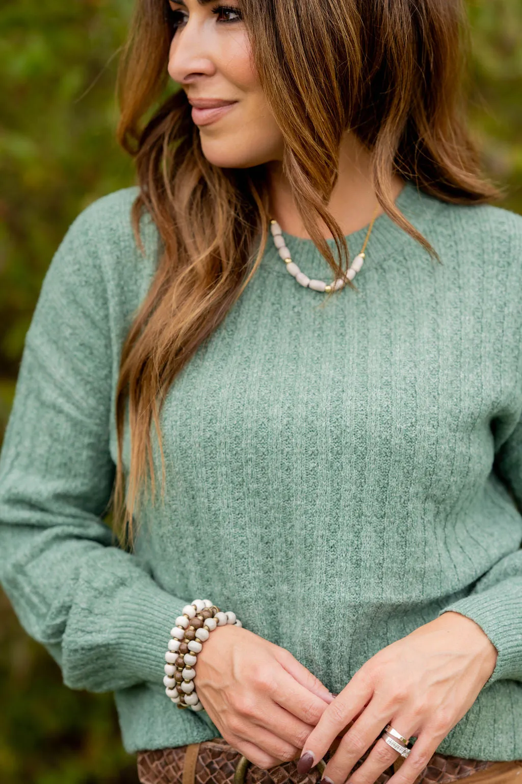 Subtle Knitted Stripes Sweater