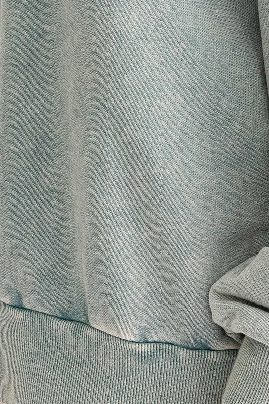 TEEK - Sage Washed Oversized Pullover Sweatshirt