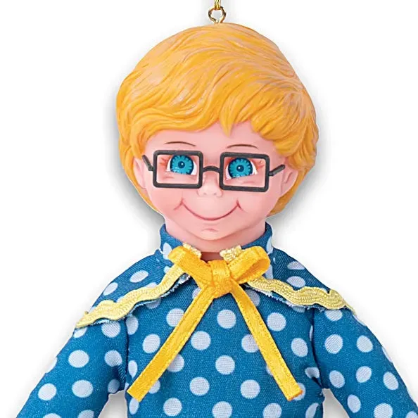 The Ashton-Drake Galleries Mrs. Beasley Doll Plush Christmas Ornament Says Her 11 Iconic Phrases 5.5-inches