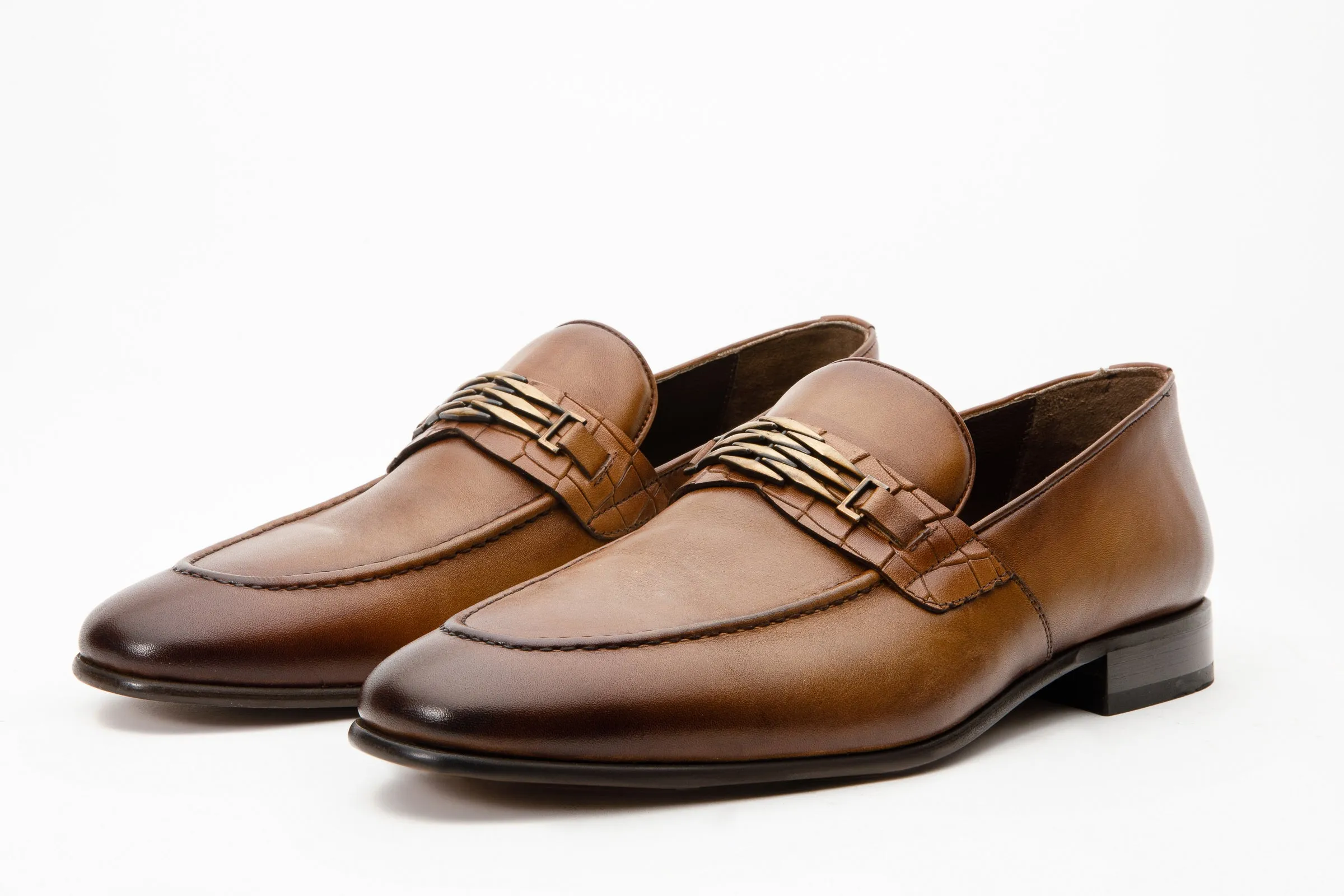 The Bogota Tan Leather Bit Loafer Men Shoe