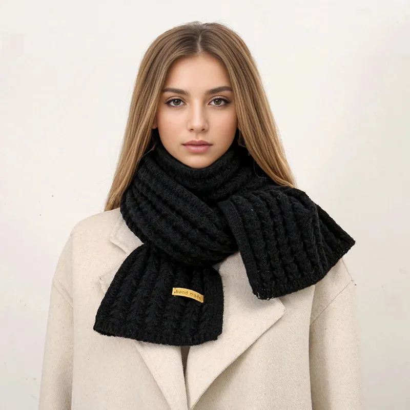 Thick Knitted Cashmere Lady Korean Style Winter Scarf