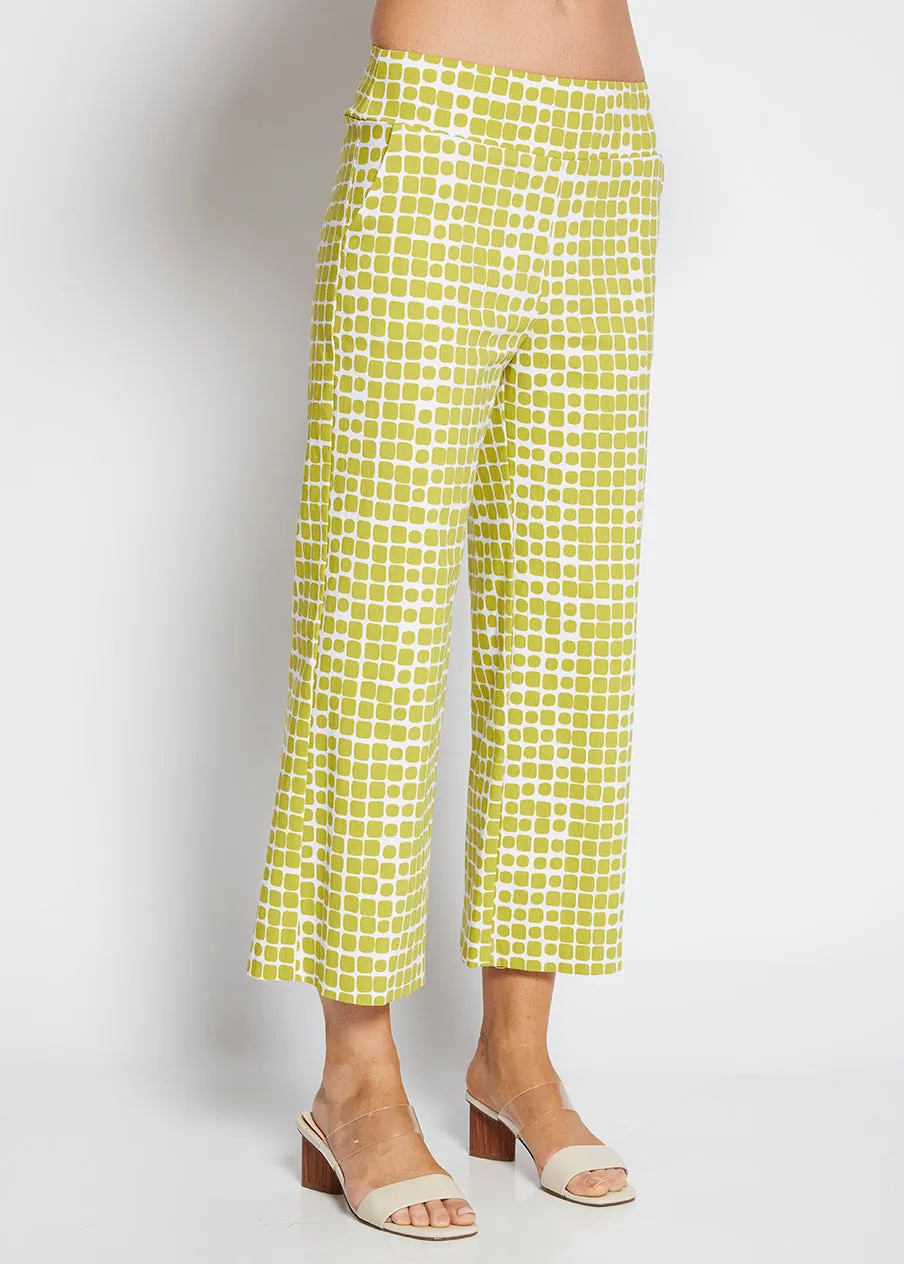 Ticket printed bengaline culottes in Stark Citrus print