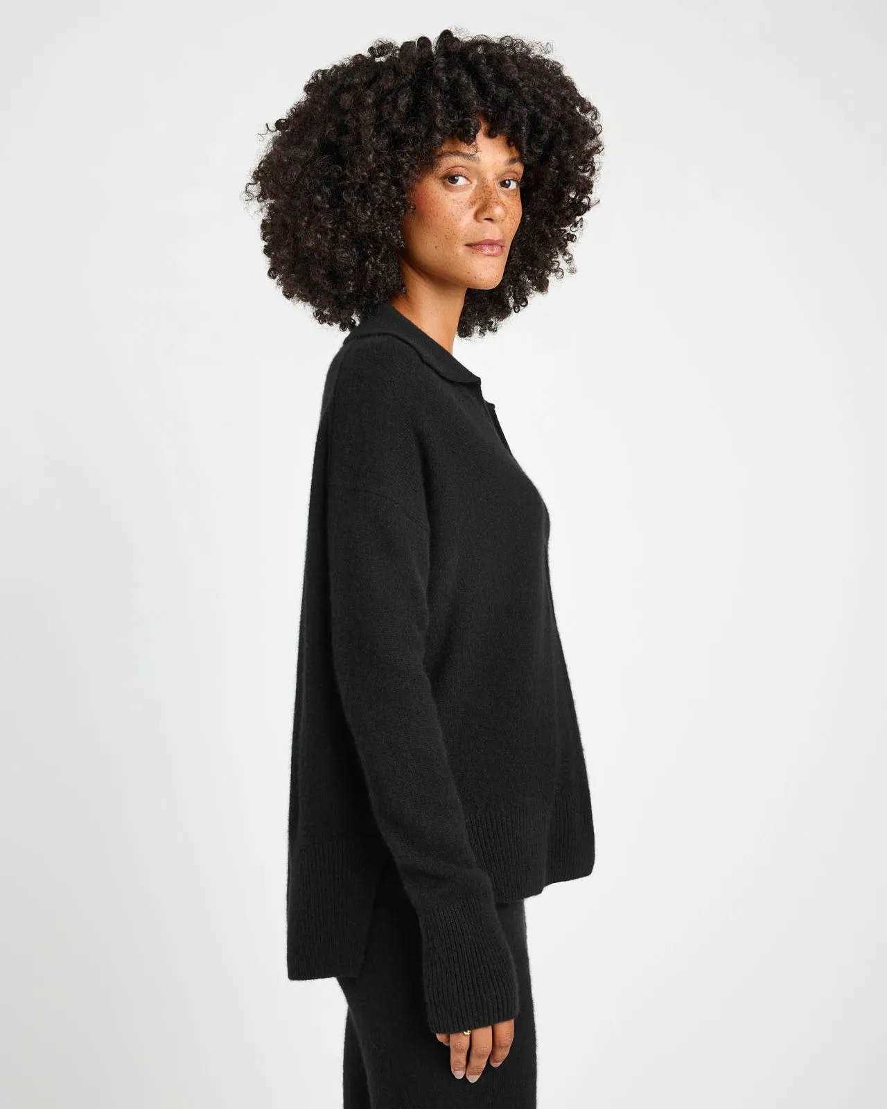 Tori Cashmere Polo Sweater