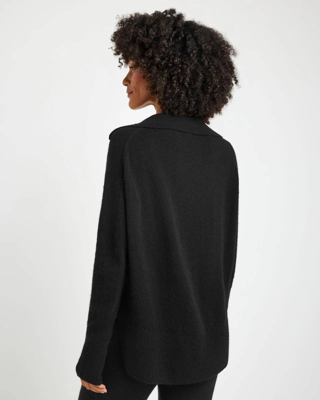 Tori Cashmere Polo Sweater