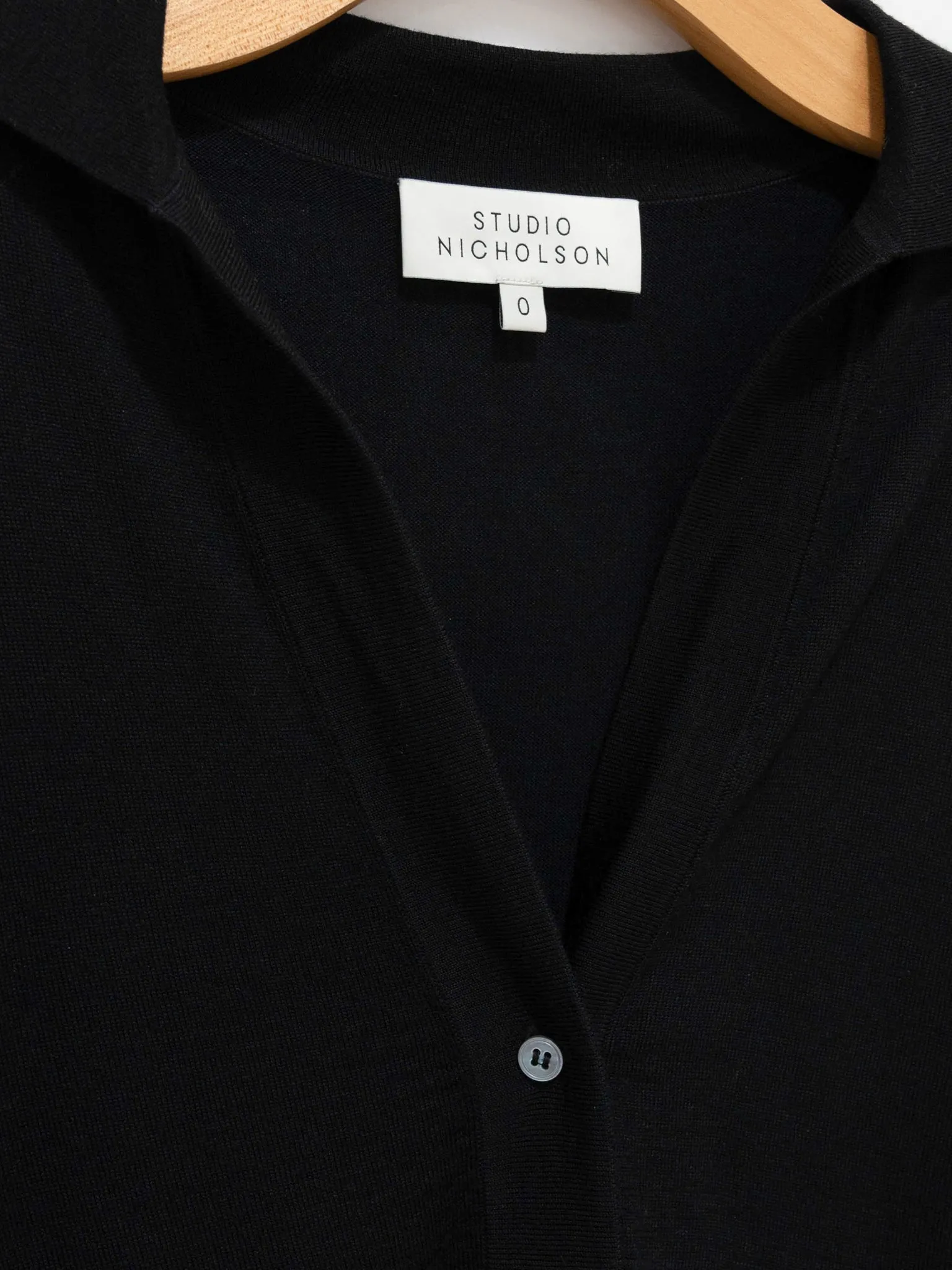 Torr Superfine Button Through Shirt - Black