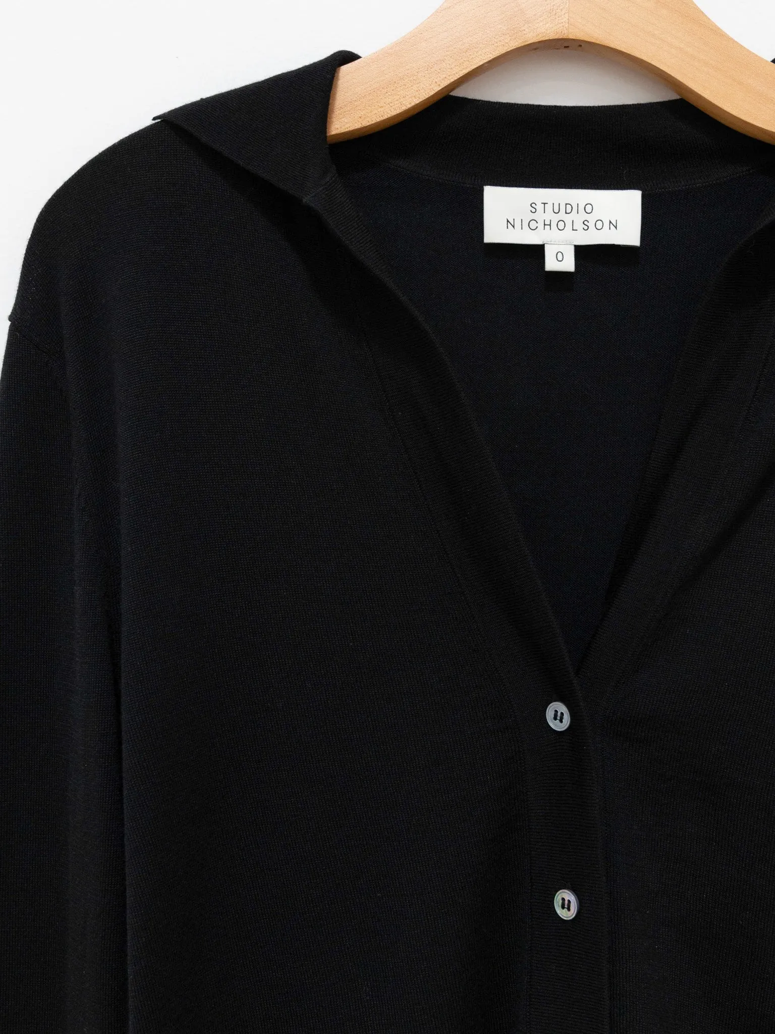 Torr Superfine Button Through Shirt - Black