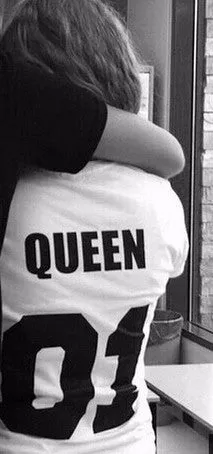 Valentine Shirts Woman Cotton King Queen 01 Funny Letter Print Couples Leisure T-shirt Man Tshirt Short Sleeve O neck T-shirt