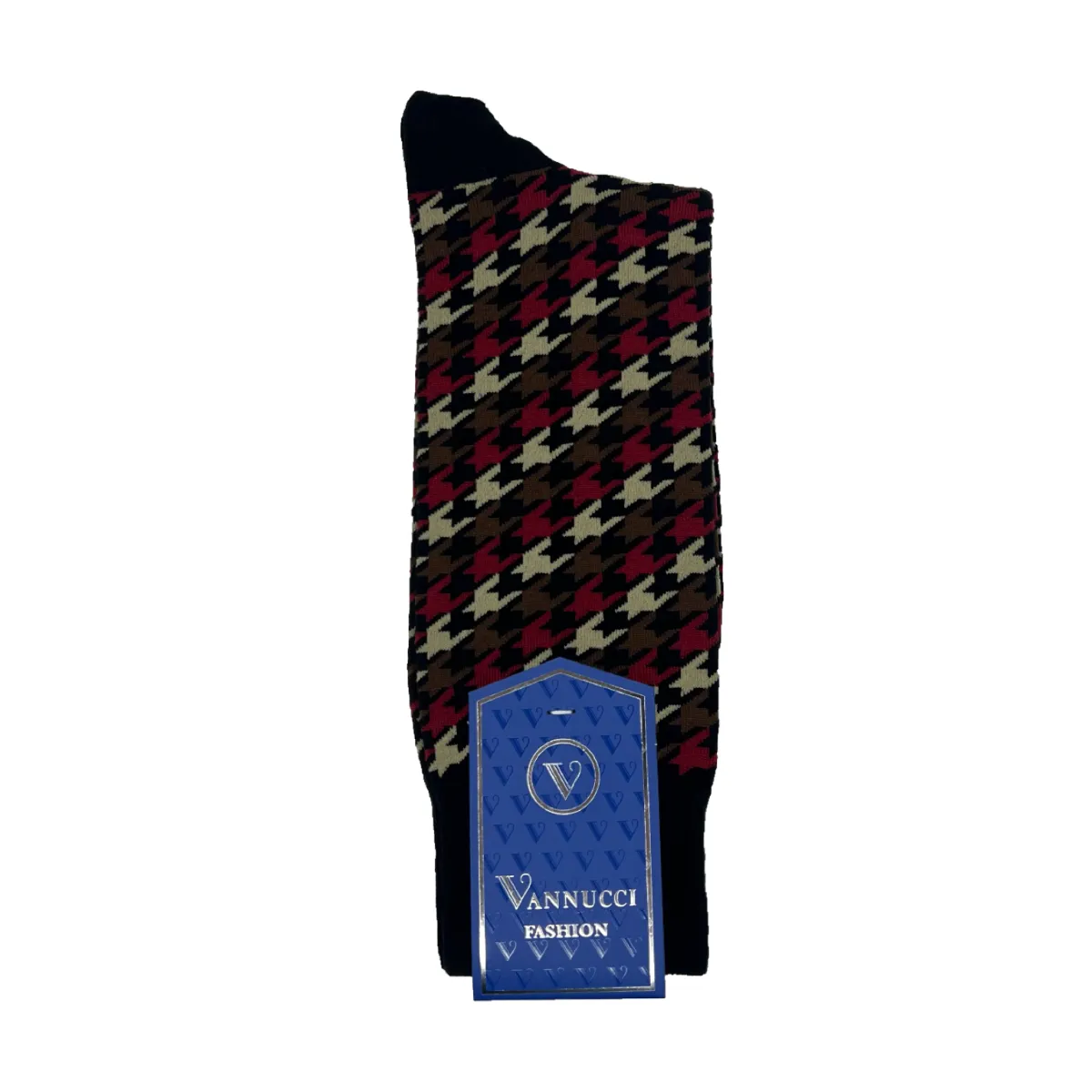 Vellucci Houndstooth Fashion Socks