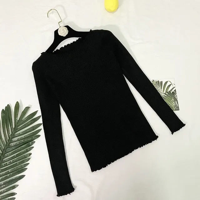 VenusFox Round Neck Knitted Sweater