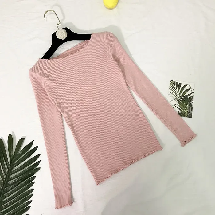 VenusFox Round Neck Knitted Sweater