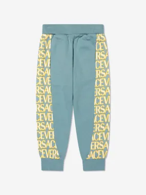 Versace Boys Logo Joggers in Blue