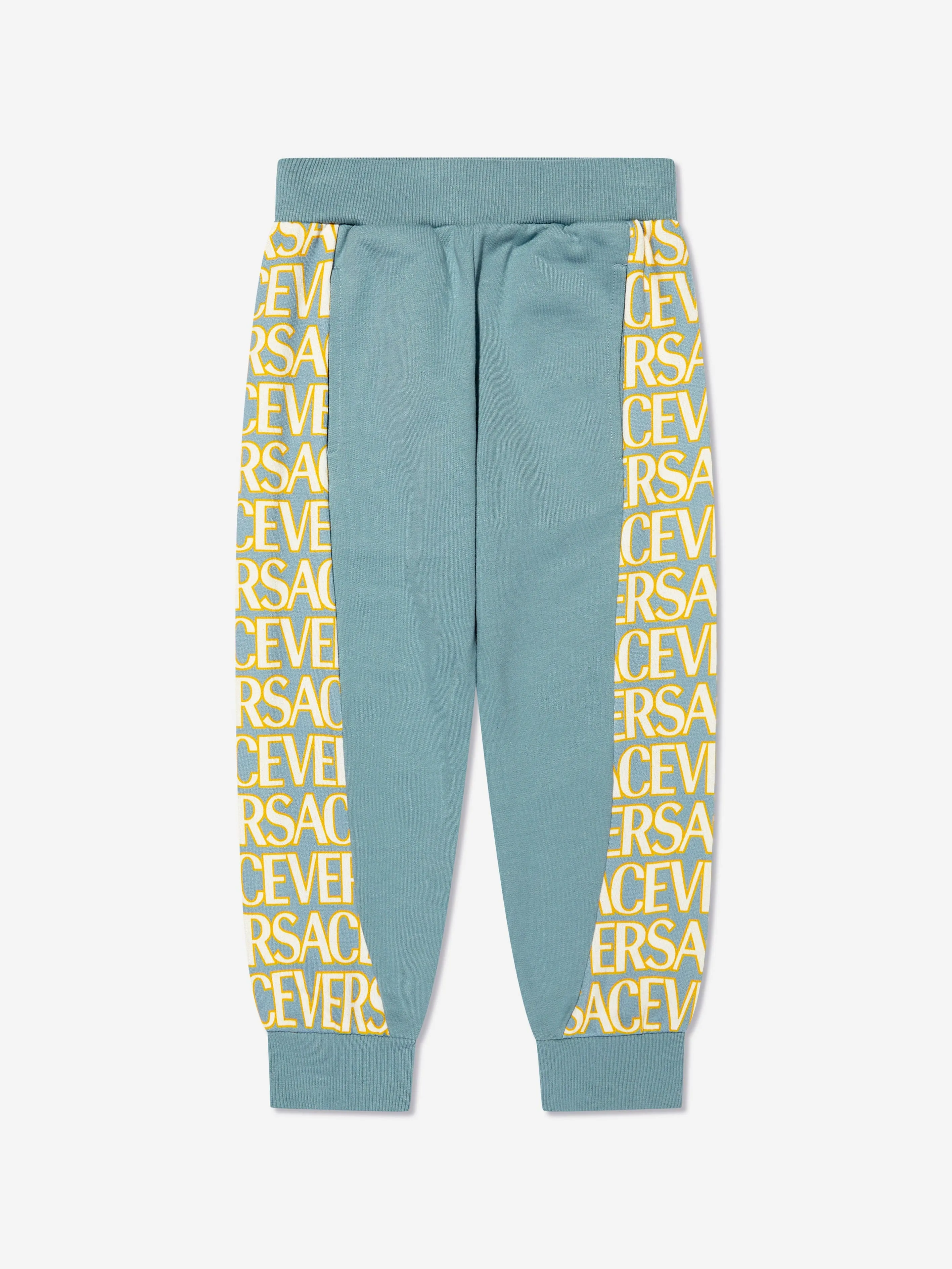 Versace Boys Logo Joggers in Blue