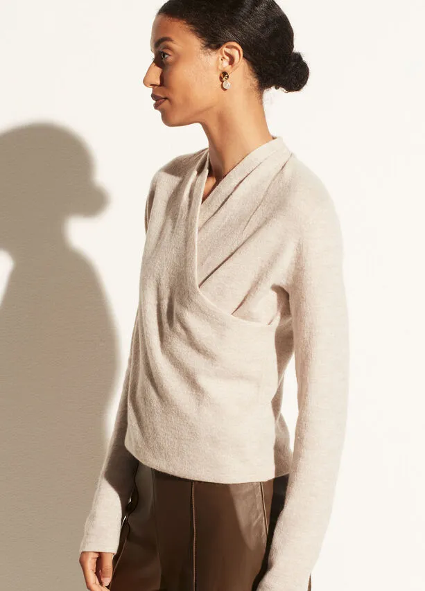 Vince - Draped Neck Pullover in Marble