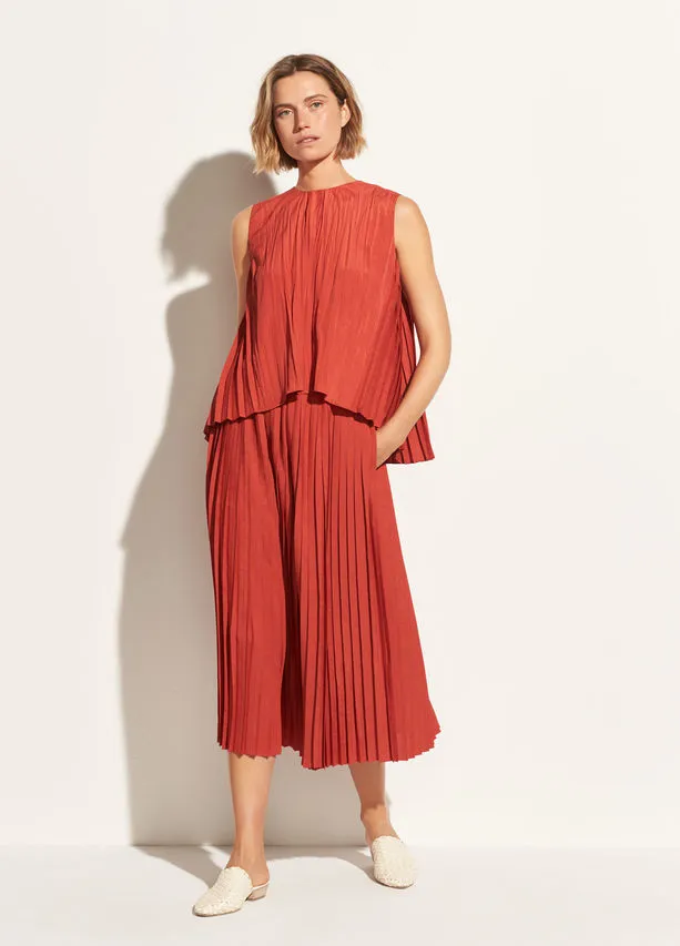 Vince Pleated Culotte in Paprika