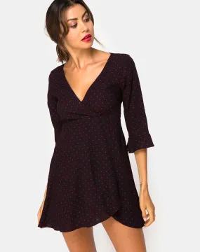 Vinon Dress in Cuban Dot Red