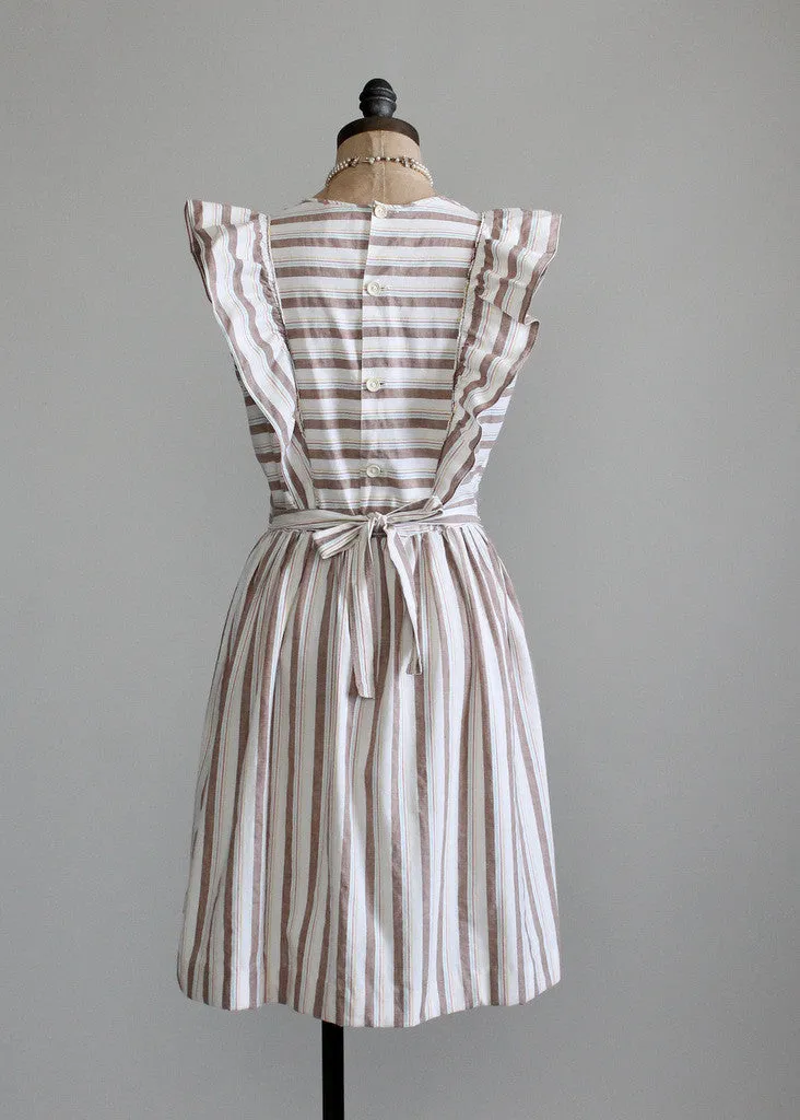 Vintage 1940s Cotton Pinafore Sundress