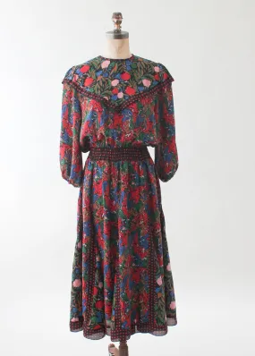 Vintage Diane Freis Floral Dress