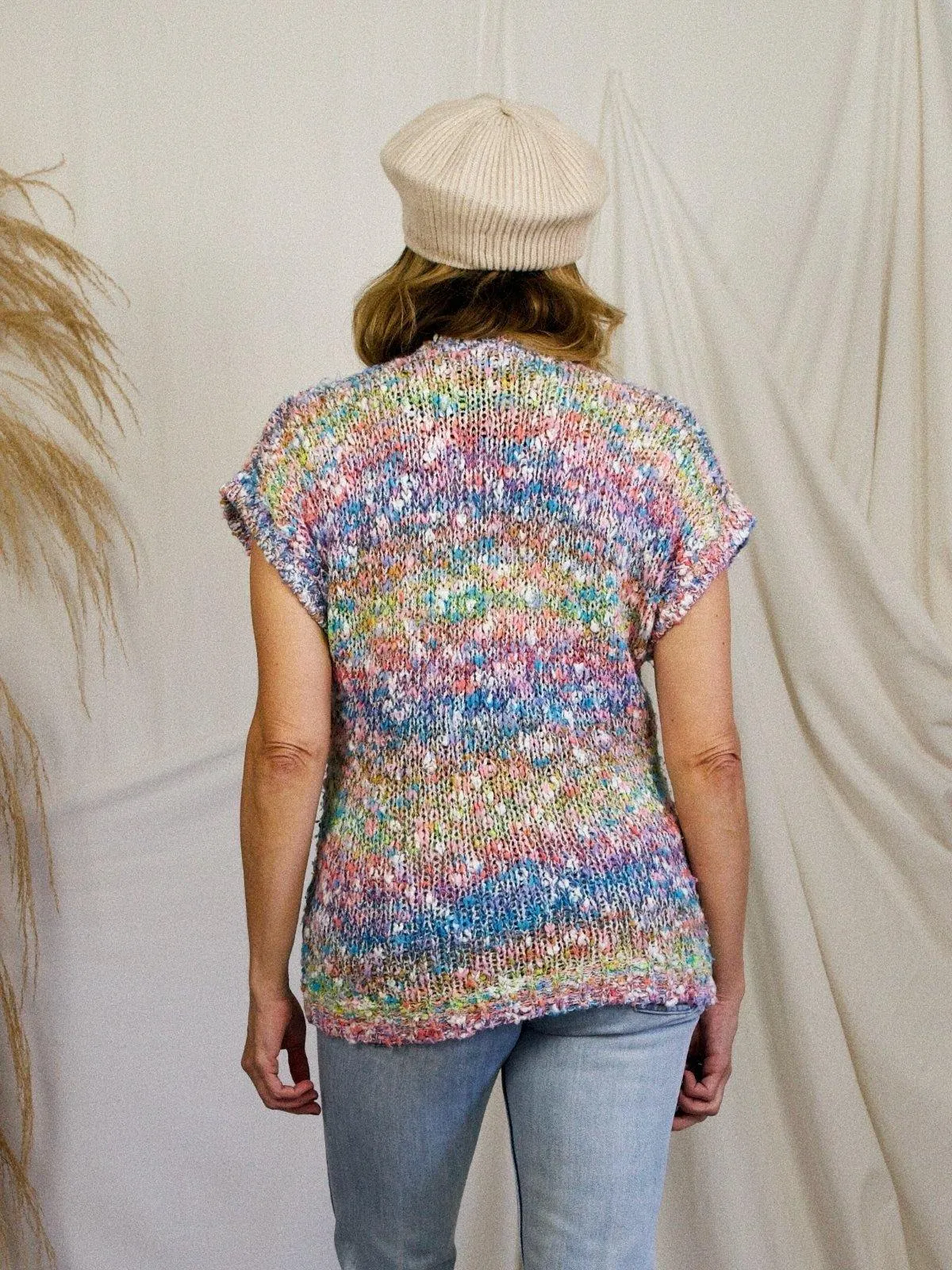 Vintage Pastel Rainbow Sweater