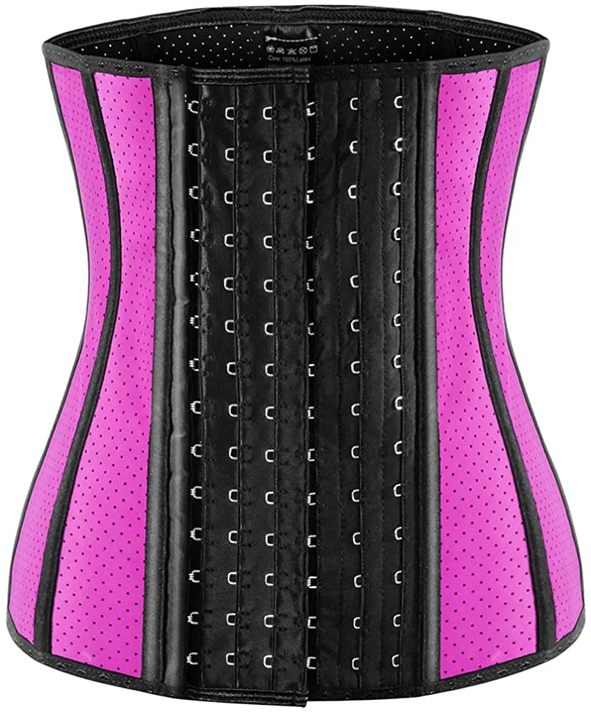 Waist Trainer for Women Corset Cincher Body Shaper Girdle Trimmer with Steel Bones Extender