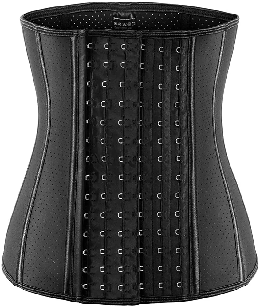 Waist Trainer for Women Corset Cincher Body Shaper Girdle Trimmer with Steel Bones Extender