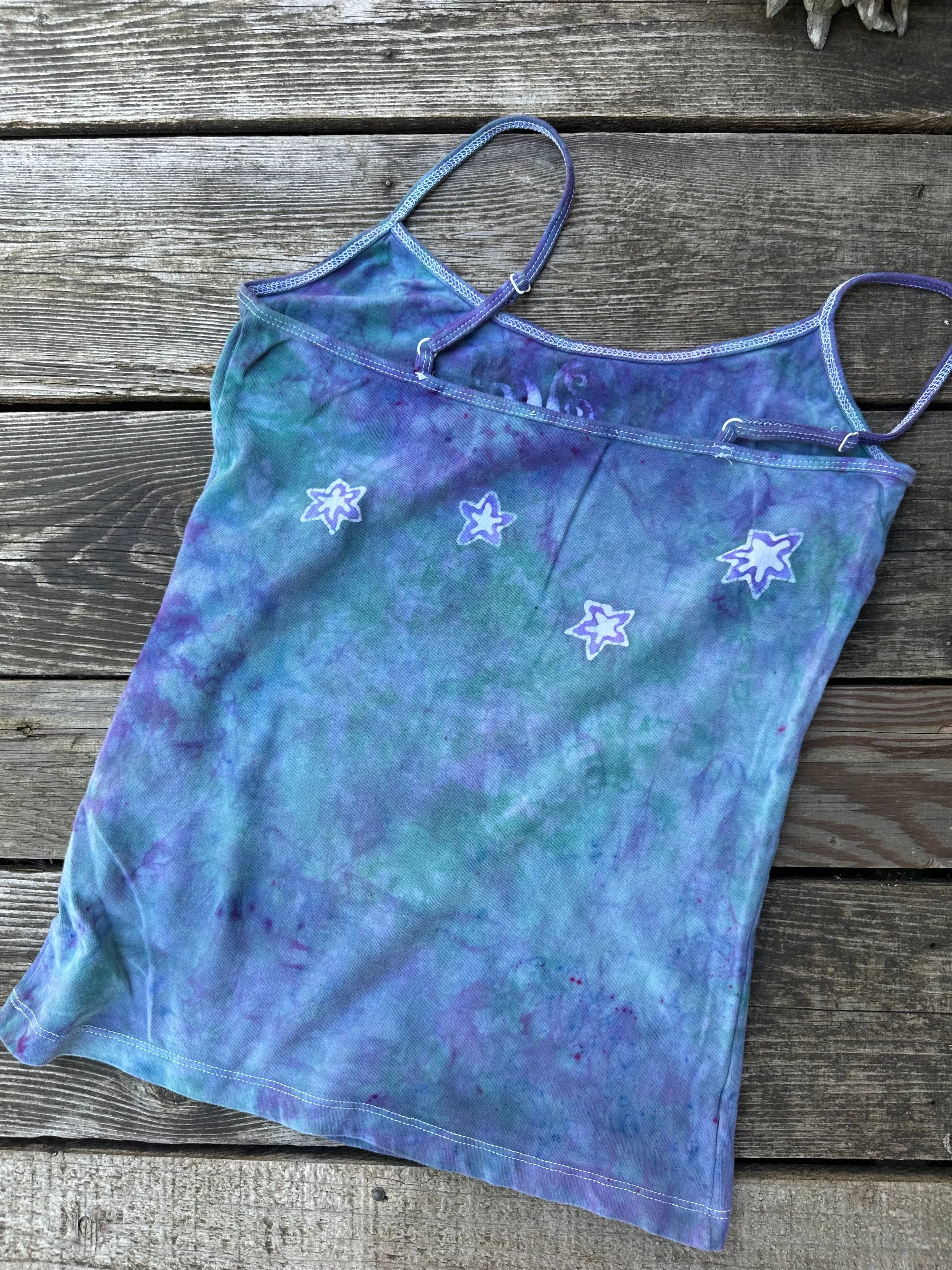 Waves and Sunshine Hand Painted Batik Tank Top