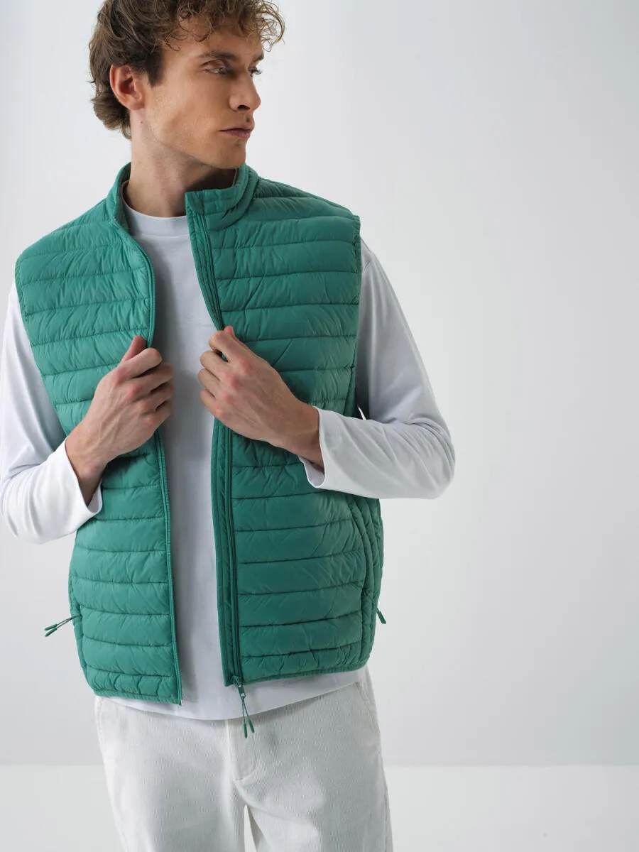 Xint Basic Green Puffer Vest