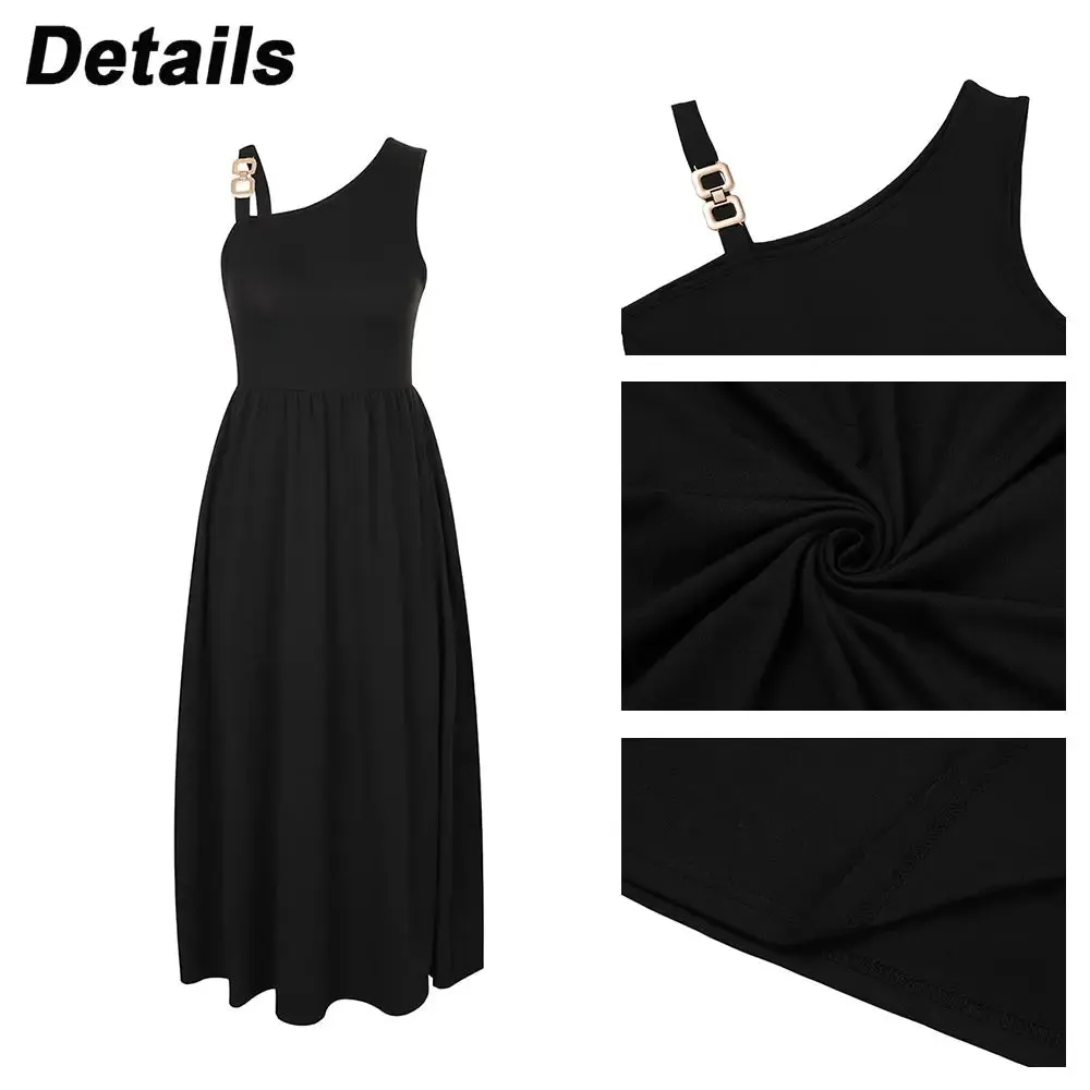 XL Sexy Vintage Dress For Women Clothing 2024 Summer Elegant Evening Party Slim Fit Black Formal Occas Dress Female Vestido Robe